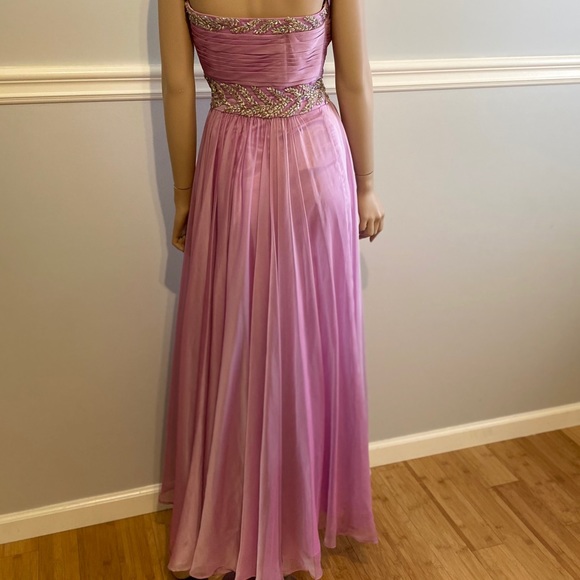 La Femme lavender beaded prom gown size 00 - Picture 5 of 8